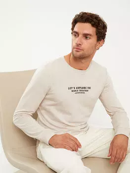 Мужская толстовка с круглым вырезом и длинным рукавом с принтом Xside