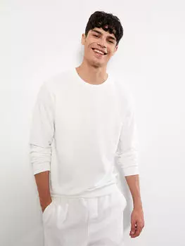 Мужская толстовка с круглым вырезом и длинными рукавами LCW Casual