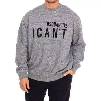 Мужская толстовка с круглым вырезом и длинными рукавами s74gu0601 s25463 Dsquared2, серый