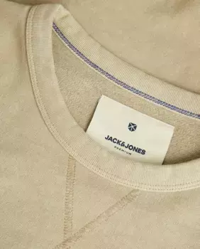 Мужская толстовка с круглым вырезом и длинными рукавами Jack & Jones, светло-коричневый