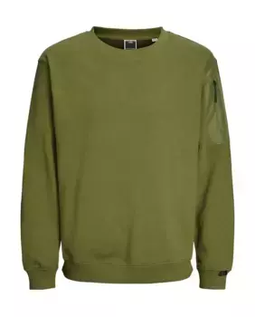 Мужская толстовка с круглым вырезом и длинными рукавами Jack & Jones, зеленый
