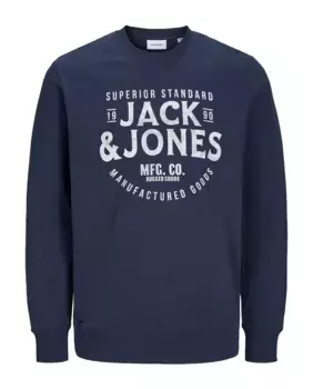 Мужская толстовка с круглым вырезом и длинными рукавами Jack & Jones, синий
