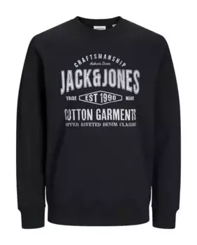 Мужская толстовка с круглым вырезом и длинными рукавами Jack & Jones, черный