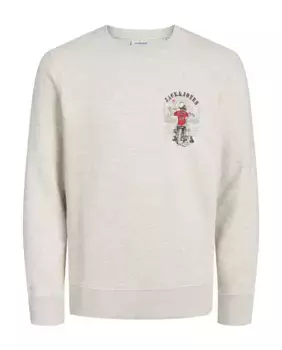 Мужская толстовка с круглым вырезом и длинными рукавами Jack & Jones, белый