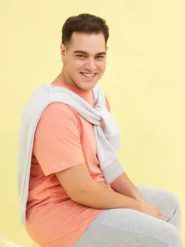 Мужская толстовка с круглым вырезом и длинными рукавами больших размеров LCW Casual