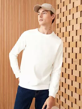 Мужская толстовка с круглым вырезом и длинными рукавами LC Waikiki Basic