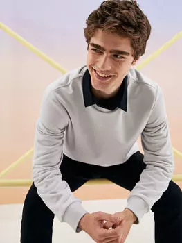 Мужская толстовка с круглым вырезом и длинными рукавами LCW Casual