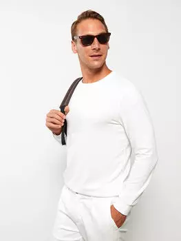 Мужская толстовка с круглым вырезом и длинными рукавами LCWAIKIKI Classic