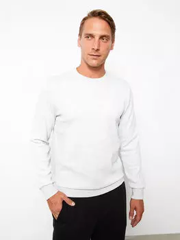 Мужская толстовка с круглым вырезом и длинными рукавами LCWAIKIKI Classic