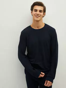 Мужская толстовка с круглым вырезом и длинными рукавами LCWAIKIKI Classic