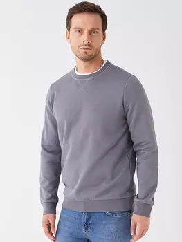 Мужская толстовка с круглым вырезом и длинными рукавами LCWAIKIKI Classic, серый