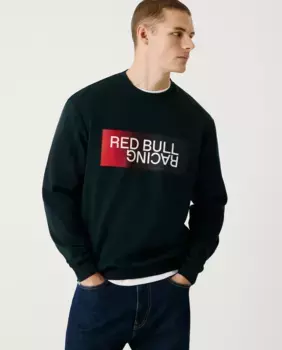 Мужская толстовка с круглым вырезом и градиентным логотипом Pepe Jeans, тёмно-синий