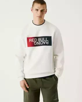 Мужская толстовка с круглым вырезом и градиентным логотипом Pepe Jeans, белый