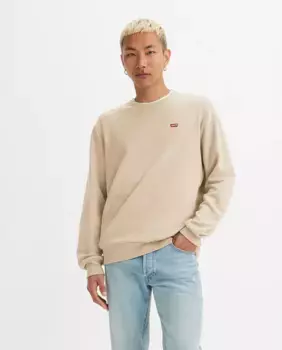 Мужская толстовка с круглым вырезом и логотипом Levi's, цвет Kaki