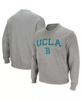 Мужская толстовка с круглым вырезом и логотипом ucla bruins arch & logo heather grey Colosseum, мульти