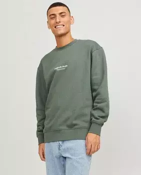 Мужская толстовка с круглым вырезом Jack & Jones, темно-зеленый