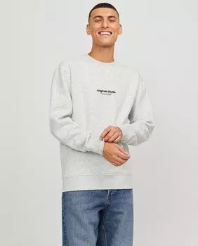 Мужская толстовка с круглым вырезом Jack & Jones, белый