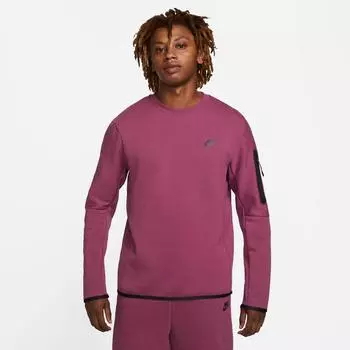 Мужская толстовка с круглым вырезом Nike Sportswear Tech Fleece, красный