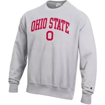 Мужская толстовка с круглым вырезом с обратным плетением Champion Ohio State Buckeyes