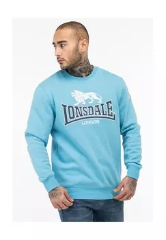 Мужская толстовка с круглым вырезом стандартного кроя LAWINS LONSDALE, цвет Blue/white/navy