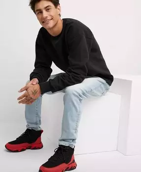 Мужская толстовка с круглым вырезом Ultimate из тяжелого флиса Hanes, черный