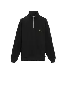 Мужская толстовка с культовым логотипом на черной груди Lacoste