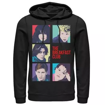 Мужская толстовка с квадратами и принтом Breakfast Club Group Shot Licensed Character