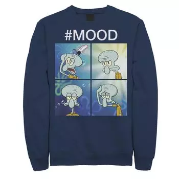 Мужская толстовка с квадратными штанами «Губка Боб» Squidward Mood Meme Licensed Character, синий
