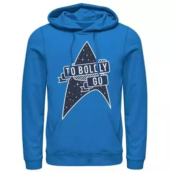 Мужская толстовка с лентой и логотипом Star Trek Original Series To Boldly Go Licensed Character