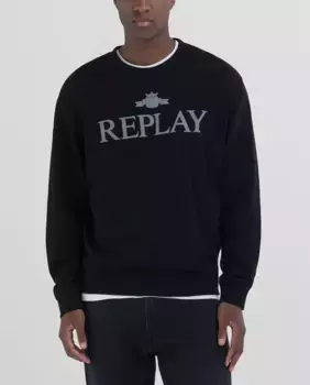 Мужская толстовка с логотипом архива Replay, черный
