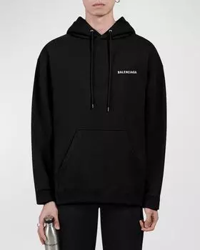 Мужская толстовка с логотипом Balenciaga, цвет 1000 Black