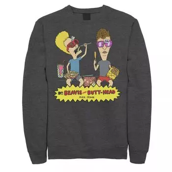 Мужская толстовка с логотипом Beavis & Butthead Snacks On The Curb Licensed Character