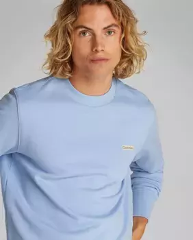 Мужская толстовка с логотипом Calvin Klein Jeans, голубой