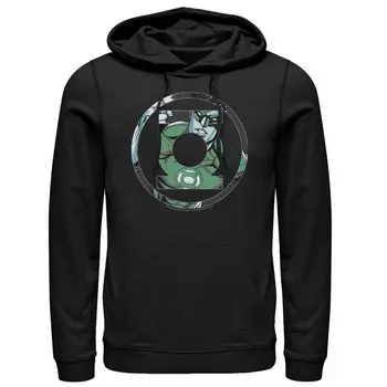 Мужская толстовка с логотипом DC Comics Green Lantern Face, Black Licensed Character, черный