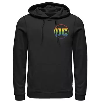 Мужская толстовка с логотипом DC Comics Rainbow на левой груди Licensed Character