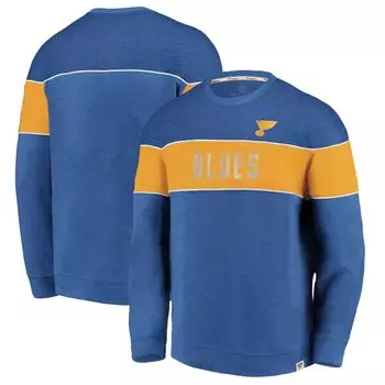 Мужская толстовка с логотипом Fanatics синего цвета с принтом St. Louis Blues Varsity Reserve