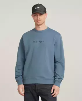 Мужская толстовка с логотипом G-Script G-Star Raw, синий