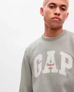 Мужская толстовка с логотипом Gap, светло-серый