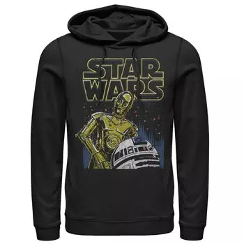 Мужская толстовка с логотипом и плакатом «Звездные войны» R2-D2 и C-3PO Licensed Character