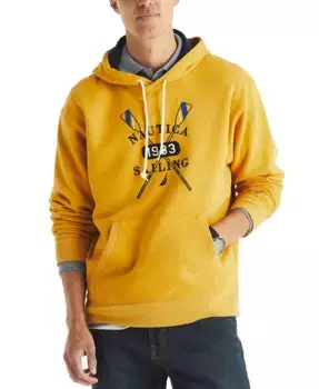 Мужская толстовка с логотипом и принтом Pullover Logo Graphic Hoodie Nautica, желтый
