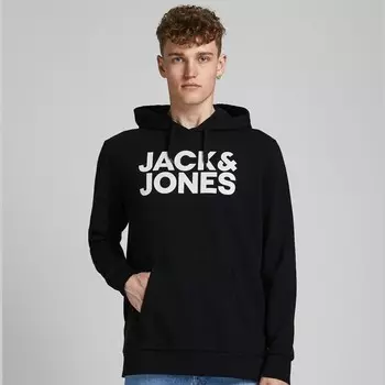 Мужская толстовка с логотипом Jack & Jones, черный