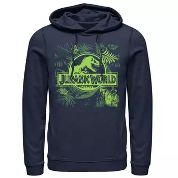 Мужская толстовка с логотипом Jurassic World Jungle Classic Licensed Character, синий