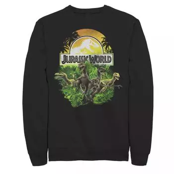 Мужская толстовка с логотипом Jurassic World Raptor Group Shot Title Licensed Character