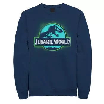 Мужская толстовка с логотипом Jurassic World Two с граффити и аэрозольной краской Licensed Character, синий