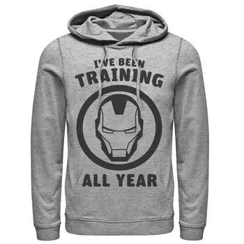 Мужская толстовка с логотипом Marvel Avengers Iron Man I’ve Bean Train All Year Licensed Character