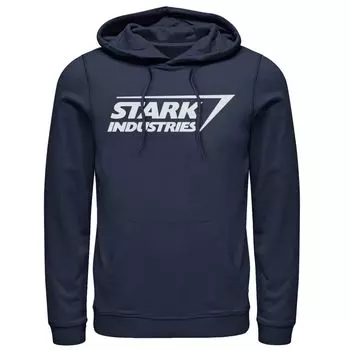 Мужская толстовка с логотипом Marvel Iron Man Stark Industries Licensed Character, синий