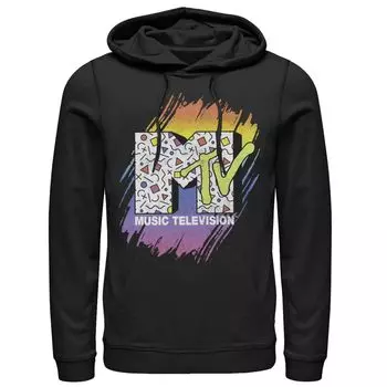 Мужская толстовка с логотипом MTV Music Television и градиентной краской Licensed Character