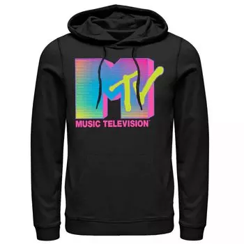 Мужская толстовка с логотипом MTV в флуоресцентные полоски Licensed Character