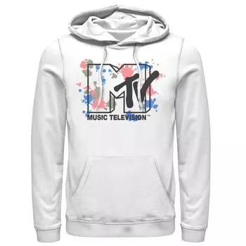 Мужская толстовка с логотипом MTV в минималистском стиле Paint Splat Licensed Character