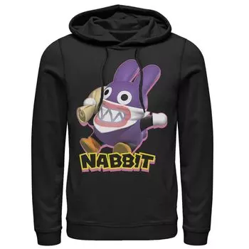 Мужская толстовка с логотипом Nintendo Super Mario Nabbit Action Pose Portrait Licensed Character